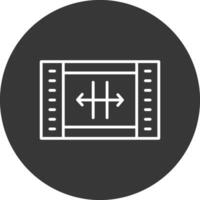 Resize Line Inverted Icon Design vector