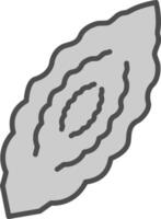 Bitter Line Filled Greyscale Icon Design vector