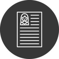 CV Line Inverted Icon Design vector