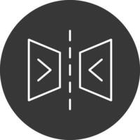 Reflect Line Inverted Icon Design vector