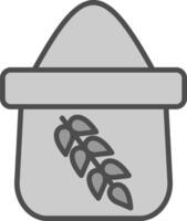 Flour Line Filled Greyscale Icon Design vector