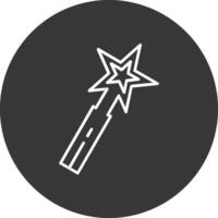 Magic Wand Line Inverted Icon Design vector