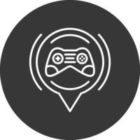 Gamer Line Inverted Icon Design vector