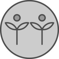 Organic Products Line Filled Greyscale Icon Design vector