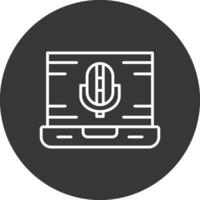 Record Line Inverted Icon Design vector