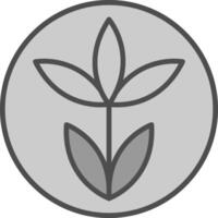 Farm Growth Line Filled Greyscale Icon Design vector