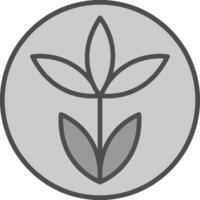 Farm Growth Line Filled Greyscale Icon Design vector