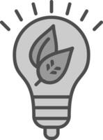 Green Innovation Line Filled Greyscale Icon Design vector