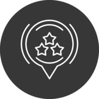 Star Line Inverted Icon Design vector