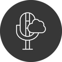 Cloud Line Inverted Icon Design vector