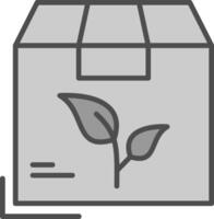 natural producto línea lleno escala de grises icono diseño vector