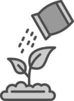 Fertilize The Plants Line Filled Greyscale Icon Design vector