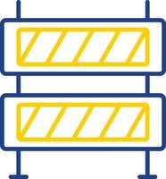 Barrier Line Two Colour Icon Design vector
