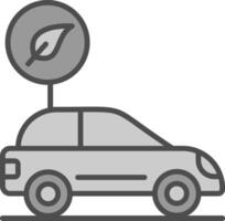 Zero Emission Line Filled Greyscale Icon Design vector