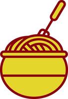 Noddles Vintage Icon Design vector