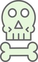 Skull Fillay Icon Design vector