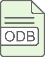 ODB File Format Fillay Icon Design vector
