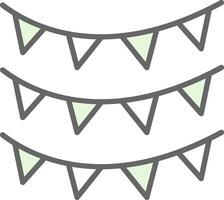 Bunting Fillay Icon Design vector