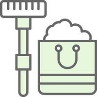 Cleaning Fillay Icon Design vector