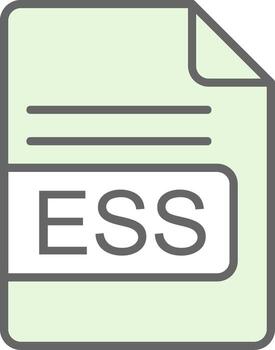 ESS File Format Fillay Icon Design vector