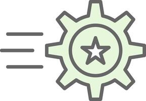 Cogwheel Fillay Icon Design vector