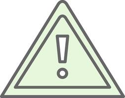 Warning Sign Fillay Icon Design vector