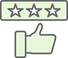 Rating Fillay Icon Design vector