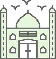 mezquita relleno icono diseño vector