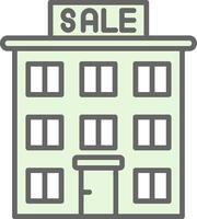 House For Sale Fillay Icon Design vector