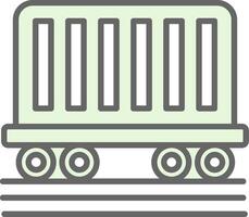 Train Container Fillay Icon Design vector