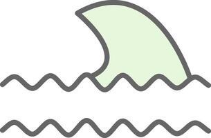 Ocean Waves Fillay Icon Design vector