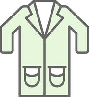Lab Coat Fillay Icon Design vector