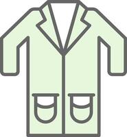 Lab Coat Fillay Icon Design vector