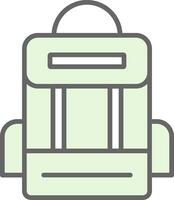 Backpack Fillay Icon Design vector