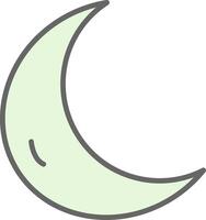 Moon Fillay Icon Design vector