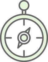 Compass Fillay Icon Design vector