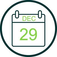 December Line Circle Icon Design vector