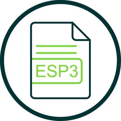 ESP3 File Format Line Circle Icon Design