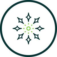 Firework Line Circle Icon Design vector
