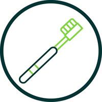 Toothbrush Line Circle Icon Design vector