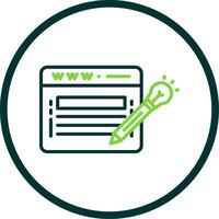 Website Design Line Circle Icon Design vector