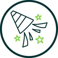 Confetti Line Circle Icon Design vector