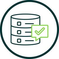 Data Quality Line Circle Icon Design vector