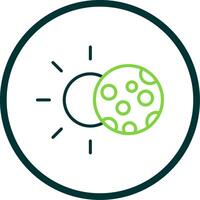 Eclipse Line Circle Icon Design vector