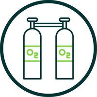 Oxygen Line Circle Icon Design vector