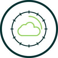 Cloud Computing Line Circle Icon Design vector