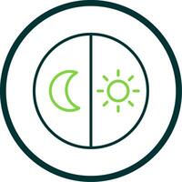 Day And Night free Line Circle Icon Design vector