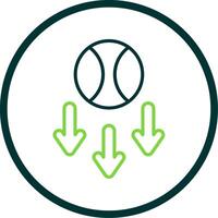 Gravity Line Circle Icon Design vector