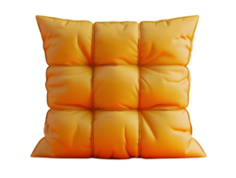 orange checkered pillow, 3d illustration element png