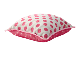 roze polka punt kussen, 3d illustratie element png